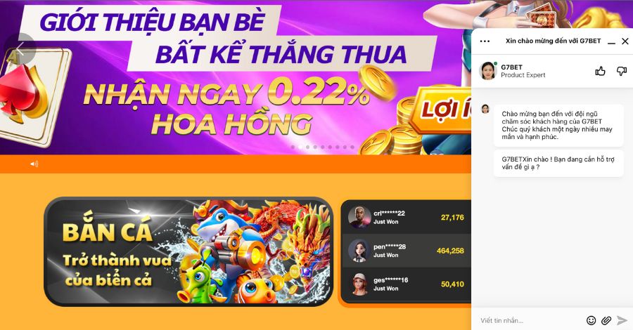 Liên hệ trực tuyến ngay trên giao diện website