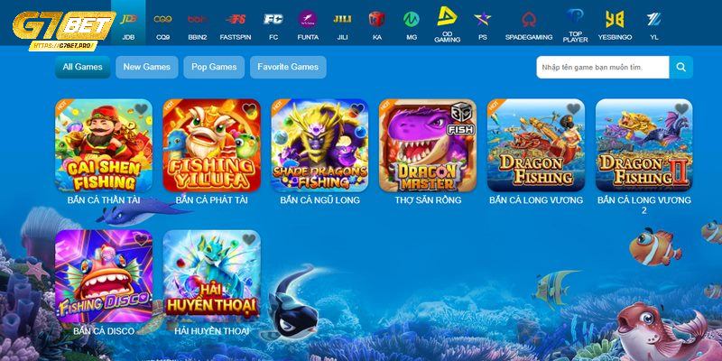 Bắn Cá tặng code tân thủ G7BET